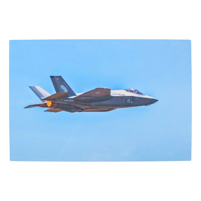 ロッキードマーチンF-35A稲妻II金属プリント メタルプリント (正面)