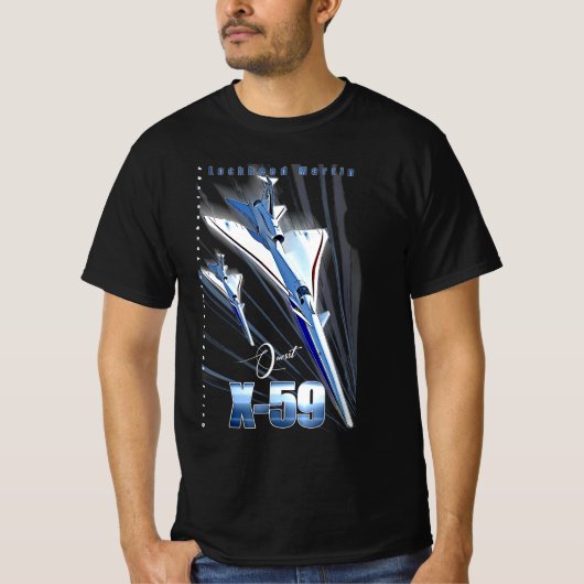 ロッキードマーチンX-59ケストQueSST超音速機 Tシャツ (正面)