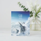 ロッキードマーティンF-22ラプター葉書 ポストカード (スタンド正面)