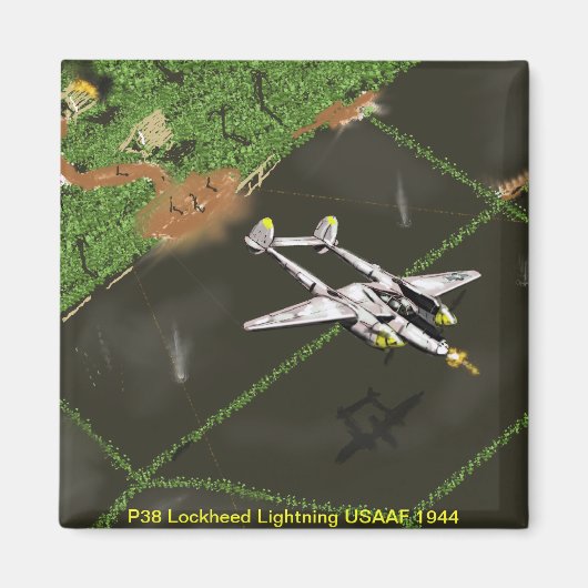 ロッキード稲妻 マグネット (正面)