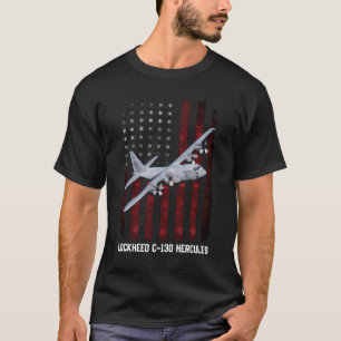 ロッキードC-130ヘラクレス飛行機軍艦ac-130 Tシャツ