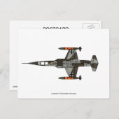 ロッキードF-104スターファイター(ドイツ) ポストカード (正面/裏面)