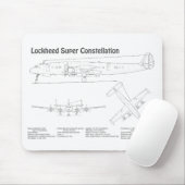 ロッキードL-1049星座すごい – プランBD マウスパッド (マウス)