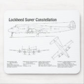 ロッキードL-1049星座すごい – プランBD マウスパッド (正面)