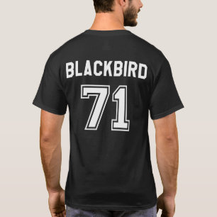 ロッキードSR-71メンのTシャツ(背面プリント付き) -白 Tシャツ
