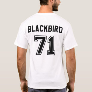 ロッキードSR-71メンのTシャツ(背面プリント付き) -黒 Tシャツ