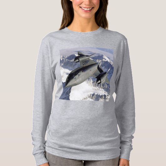 ロッキードSR-71Bブラックバード Tシャツ (正面)