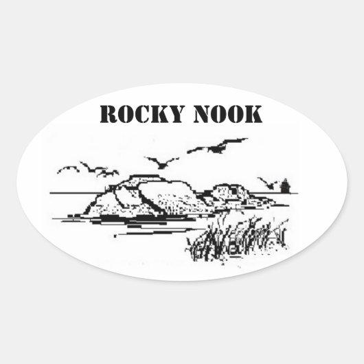 ロッキーヌーク塩ロックスシール 楕円形シール (正面)