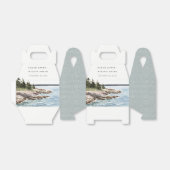 ロッキーパインマウンテンウォーターカラーシースケープ結婚ズ フェイバーボックス (折り畳みなし)