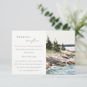 ロッキーパインマウンテンシースケープウェディングレセプション エンクロージャーカード (スタンド正面)
