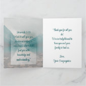 ロッキービーチ牧師の会衆からの感謝 サンキューカード (内部)