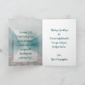 ロッキービーチ牧師の会衆からの感謝 サンキューカード (内部)