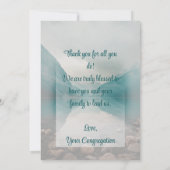 ロッキービーチ牧師の会衆からの感謝 サンキューカード (裏面)