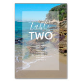 ロッキービーチ結婚式ゲスト名 テーブルナンバー (裏面)