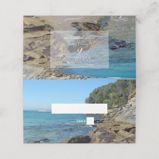 ロッキービーチ結婚式座席表 プレイスカード (外部開封)