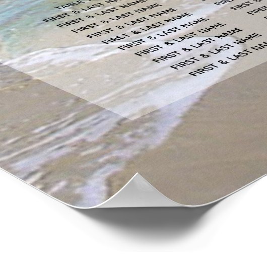 ロッキービーチ結婚式座席表 ポスター (角)