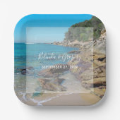 ロッキービーチ結婚式 ペーパープレート (正面)