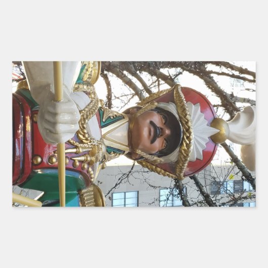 ロッキーフェラーでのクリスマス – トイ・ソリダー – NYC 長方形シール (正面)