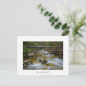 ロッキーフォレストクリークホワイト文字はがき ポストカード (スタンド正面)