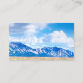 ロッキーマウンテンの山景色の野生の花写真アート 名刺 (裏面)
