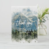 ロッキーマウンテンの森のカントリーウェディング サンキューカード (スタンド正面)