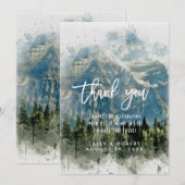 ロッキーマウンテンの森のカントリーウェディング サンキューカード (正面/裏面)