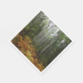 ロッキーマウンテンの白い樺の木の木と秋シダ スタンダードランチョンナプキン (角)