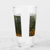 ロッキーマウンテンの白い樺の木の木と秋シダ タンブラーグラス (左)