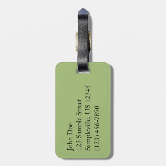 ロッキーマウンテンの白い樺の木の木と秋シダ ラゲッジタグ (裏面縦)