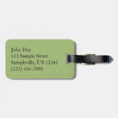 ロッキーマウンテンの白い樺の木の木と秋シダ ラゲッジタグ (裏面横)