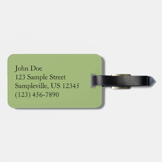 ロッキーマウンテンの白い樺の木の木と秋シダ ラゲッジタグ (裏面横)