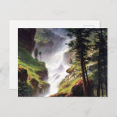 ロッキーマウンテンウォーターフォール – アルバートビエルシュタット ポストカード (正面/裏面)