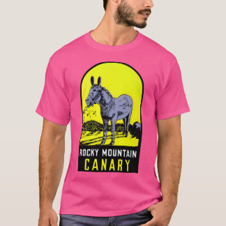 ロッキーマウンテンカナリーヴィンテージトラベルデカール Tシャツ