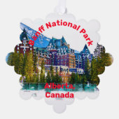 ロッキーマウンテンキャッスル – バンフカナダ オーナメントカード (正面)