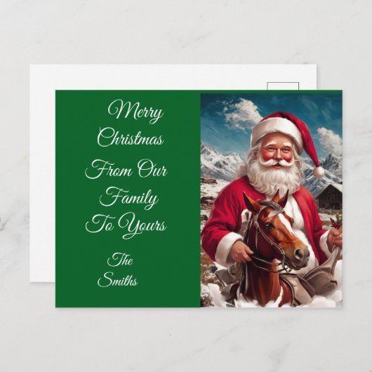 ロッキーマウンテンサンタと彼の馬 シーズンポストカード (正面/裏面)
