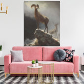 ロッキーマウンテンシープまたはビッグホーン、オビス、モンタナ、c キャンバスプリント (インサイチュ (リビング))