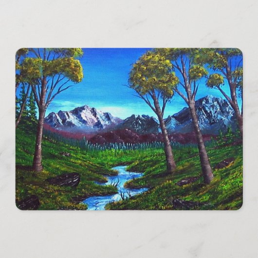 ロッキーマウンテンストリーム色彩の鮮やか抽象芸術 (正面)