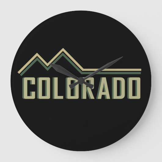 ロッキーマウンテンズコロラド ラージ壁時計 (正面)