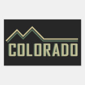 ロッキーマウンテンズコロラド 長方形シール (正面)