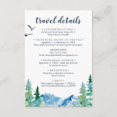 ロッキーマウンテンデスティネーションウェディングトラベル詳細 エンクロージャーカード (正面)