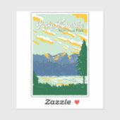 ロッキーマウンテンナショナルパークイラストレーショントラベル シール (シート)