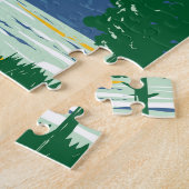 ロッキーマウンテンナショナルパークイラストレーショントラベル ジグソーパズル (側面)