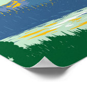 ロッキーマウンテンナショナルパークイラストレーショントラベル ポスター (角)