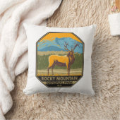 ロッキーマウンテンナショナルパークコロラドエルクヴィンテージ クッション (ブランケット)