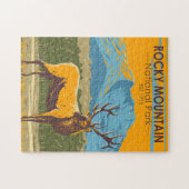 ロッキーマウンテンナショナルパークコロラドエルクヴィンテージ ジグソーパズル (横)