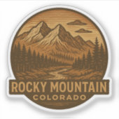 ロッキーマウンテンナショナルパークコロラドステッカー シール (正面)
