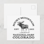 ロッキーマウンテンナショナルパークコロラドムースハイキングO シーズンポストカード (正面/裏面)