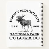 ロッキーマウンテンナショナルパークコロラドムースハイキングO ノートブック (裏面)