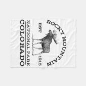 ロッキーマウンテンナショナルパークコロラドムースハイキングO フリースブランケット (正面(横))