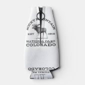 ロッキーマウンテンナショナルパークコロラドムースハイキングO ボトルクーラー (裏面)